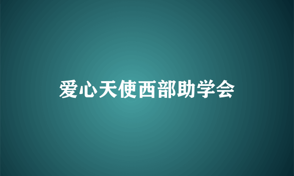 爱心天使西部助学会