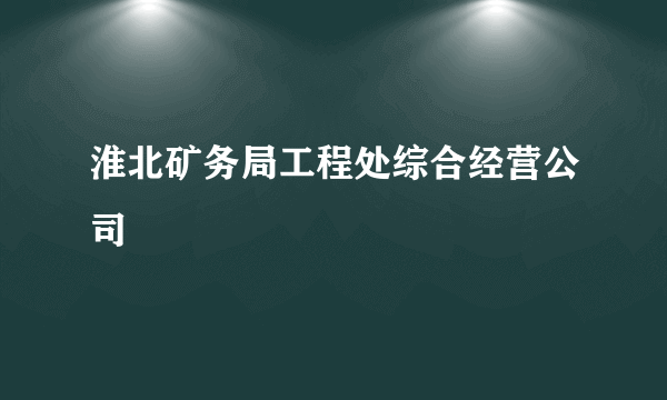 淮北矿务局工程处综合经营公司