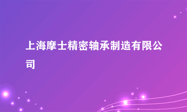 上海摩士精密轴承制造有限公司