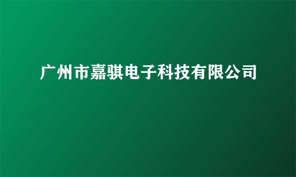 广州市嘉骐电子科技有限公司