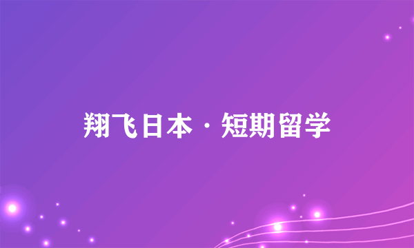 翔飞日本·短期留学