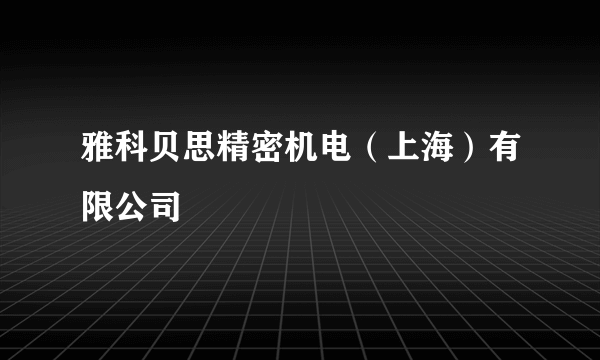 雅科贝思精密机电（上海）有限公司