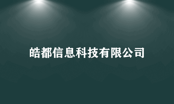 皓都信息科技有限公司