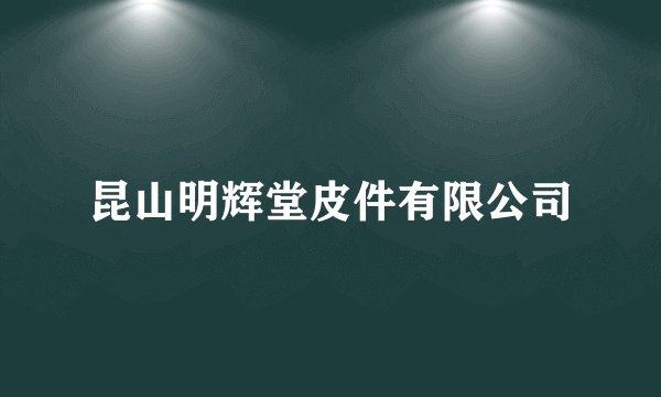 昆山明辉堂皮件有限公司