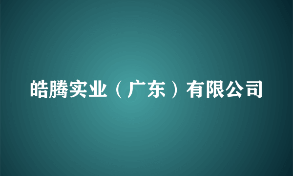 皓腾实业（广东）有限公司