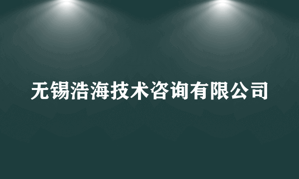 无锡浩海技术咨询有限公司