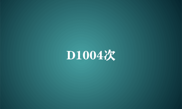 D1004次