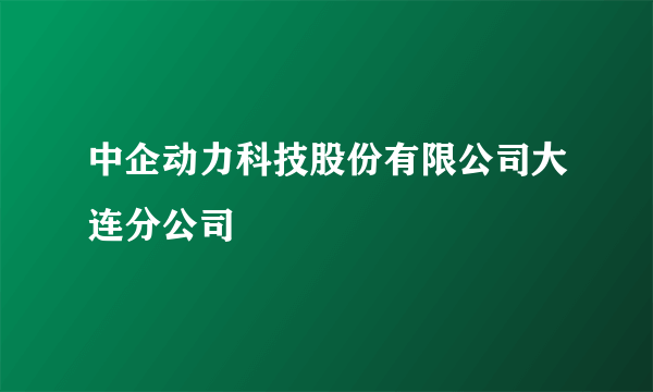 中企动力科技股份有限公司大连分公司