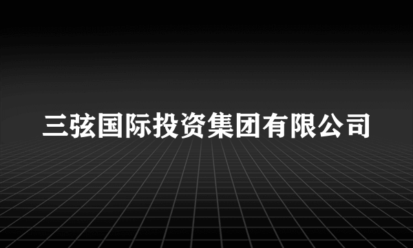 三弦国际投资集团有限公司