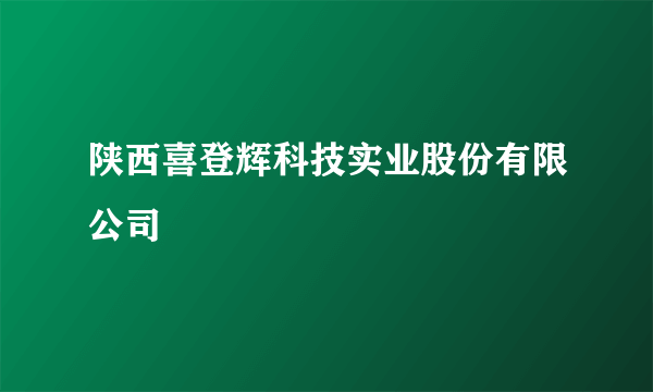 陕西喜登辉科技实业股份有限公司