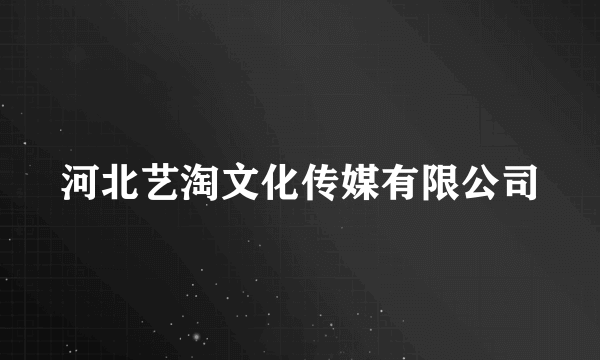 河北艺淘文化传媒有限公司