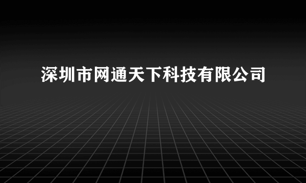 深圳市网通天下科技有限公司