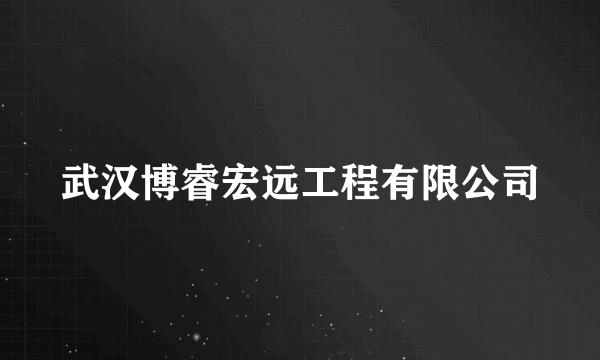 武汉博睿宏远工程有限公司