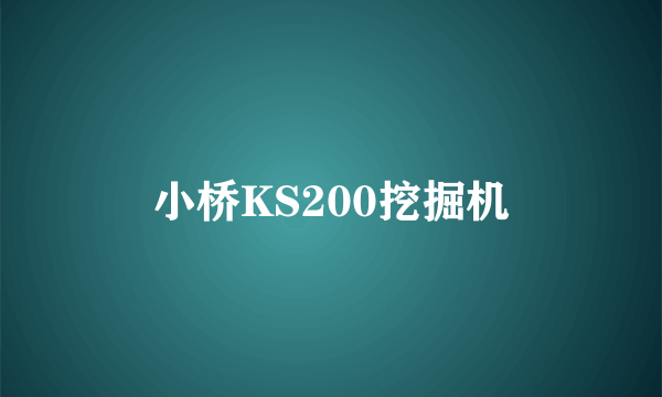 小桥KS200挖掘机