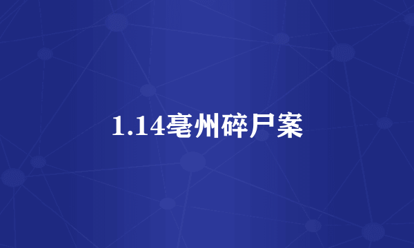 1.14亳州碎尸案