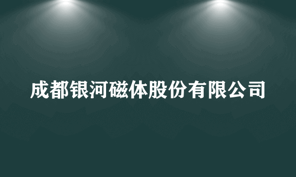 成都银河磁体股份有限公司