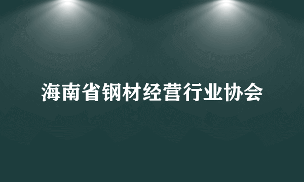 海南省钢材经营行业协会