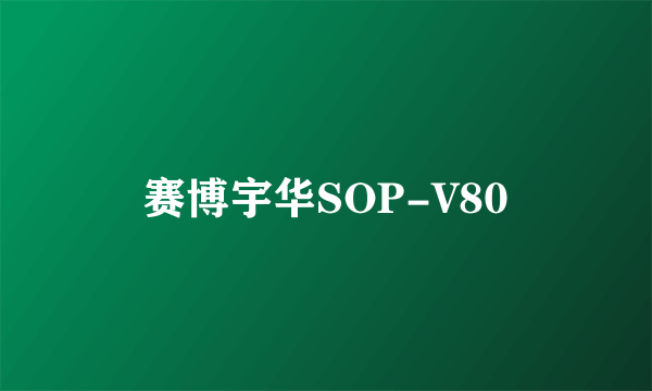 赛博宇华SOP-V80