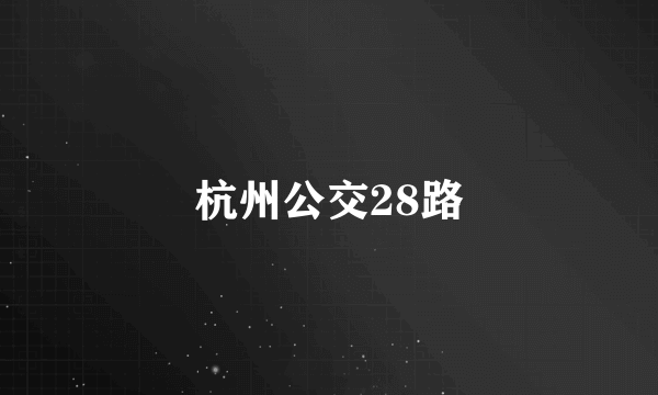 杭州公交28路