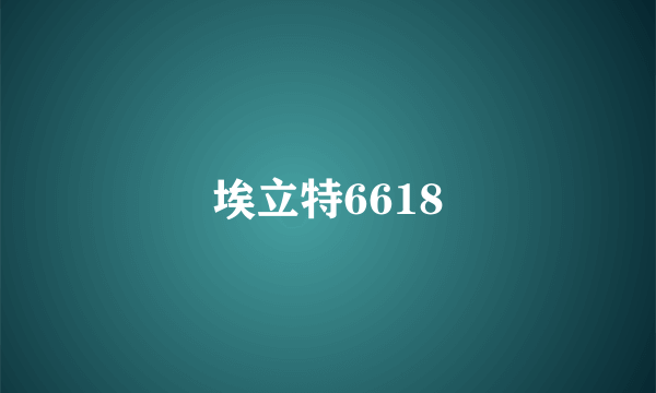 埃立特6618