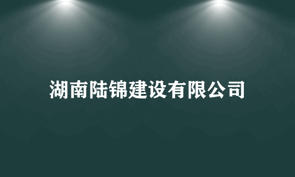 湖南陆锦建设有限公司