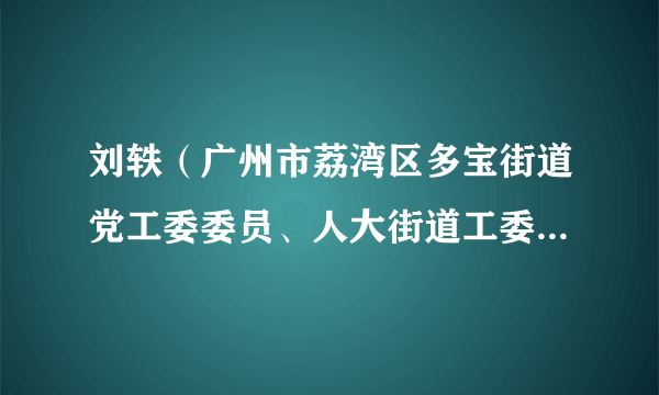 刘轶（广州市荔湾区多宝街道党工委委员、人大街道工委专职主任）