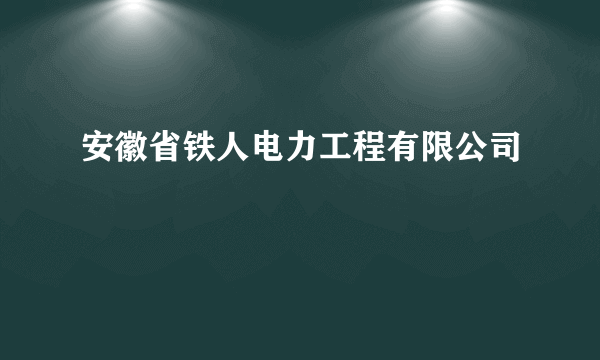 安徽省铁人电力工程有限公司