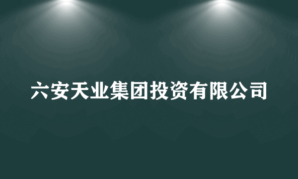 六安天业集团投资有限公司