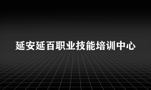 延安延百职业技能培训中心