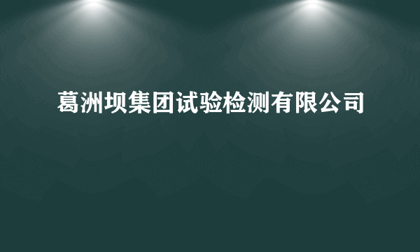 葛洲坝集团试验检测有限公司