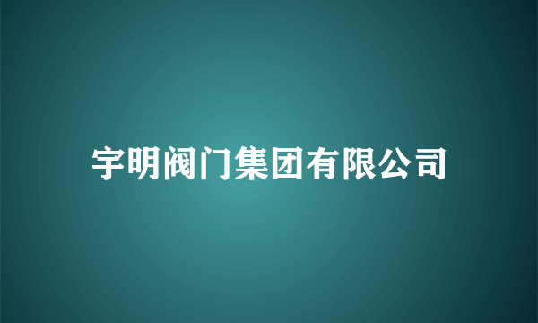 宇明阀门集团有限公司