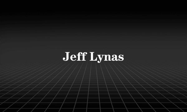 Jeff Lynas