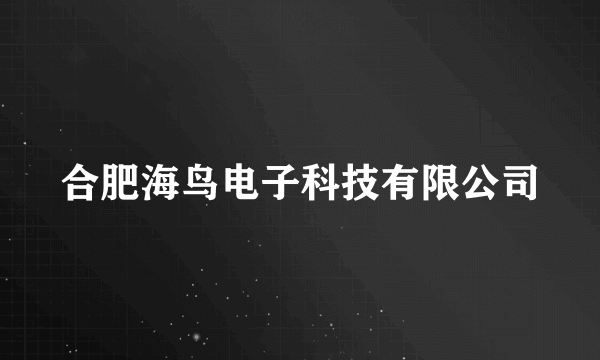 合肥海鸟电子科技有限公司