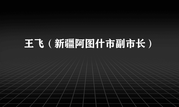 王飞（新疆阿图什市副市长）