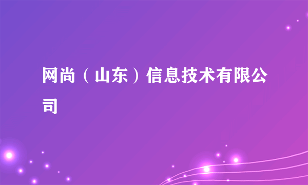 网尚（山东）信息技术有限公司