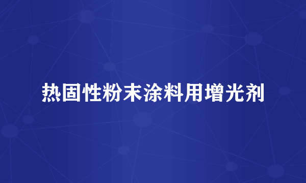 热固性粉末涂料用增光剂