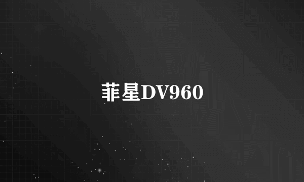 菲星DV960