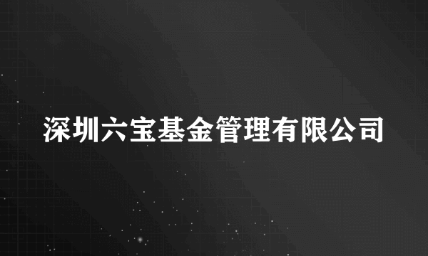 深圳六宝基金管理有限公司