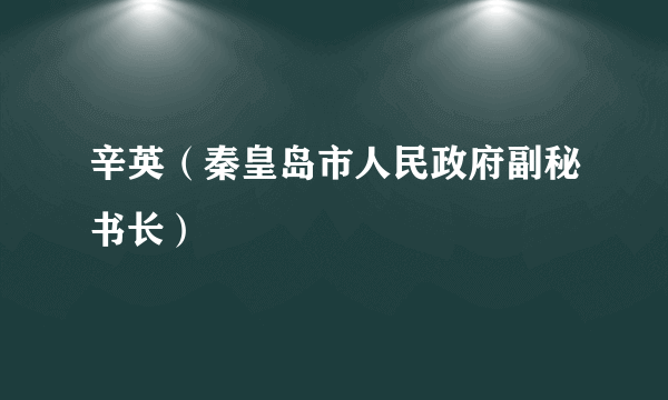 辛英（秦皇岛市人民政府副秘书长）