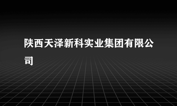 陕西天泽新科实业集团有限公司