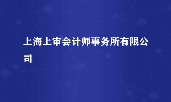 上海上审会计师事务所有限公司