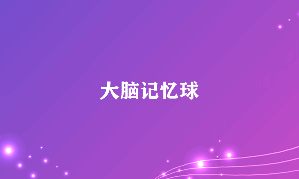 大脑记忆球