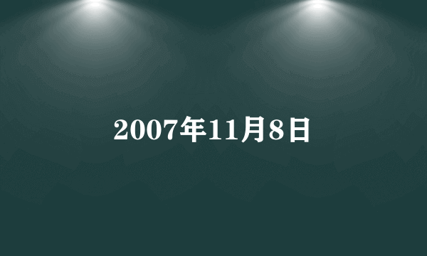 2007年11月8日