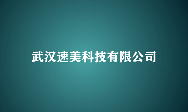 武汉速美科技有限公司