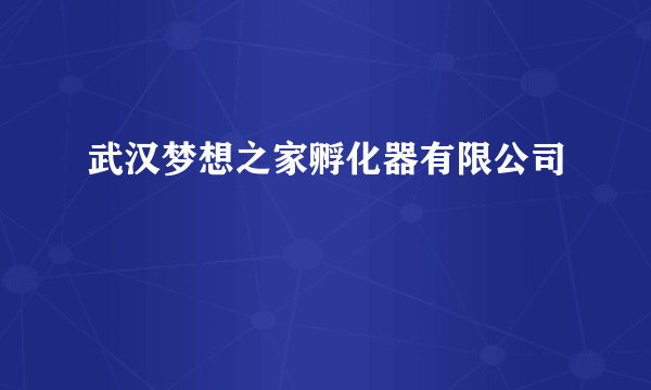 武汉梦想之家孵化器有限公司