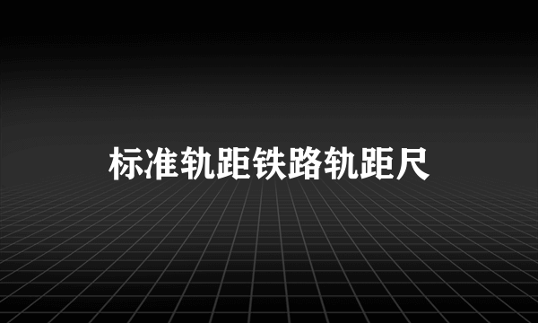 标准轨距铁路轨距尺