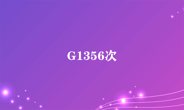 G1356次