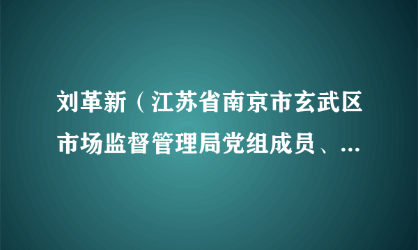 刘革新（江苏省南京市玄武区市场监督管理局党组成员、副局长）