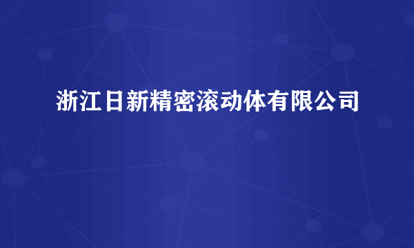 浙江日新精密滚动体有限公司