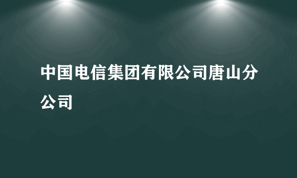 中国电信集团有限公司唐山分公司